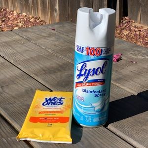 New wet-ones wipes and Lysol